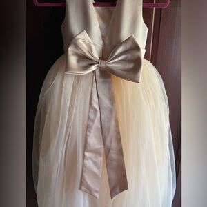 ABAO SISTER Flower Girls Satin Tulle Princess Dress